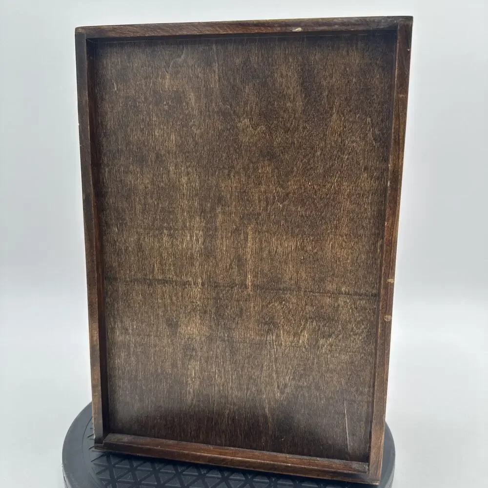 Vintage Wooden Jewelry Box Stand With 5 Drawers Red Felt Lined